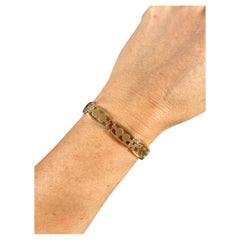 Antique 9ct Rose Gold Stamped, 1920s Gate Bracelet with Figaro Link Safety Chain
