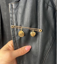 Antique 9ct Rose Gold Stamped, Edwardian XL Stock Pin Brooch