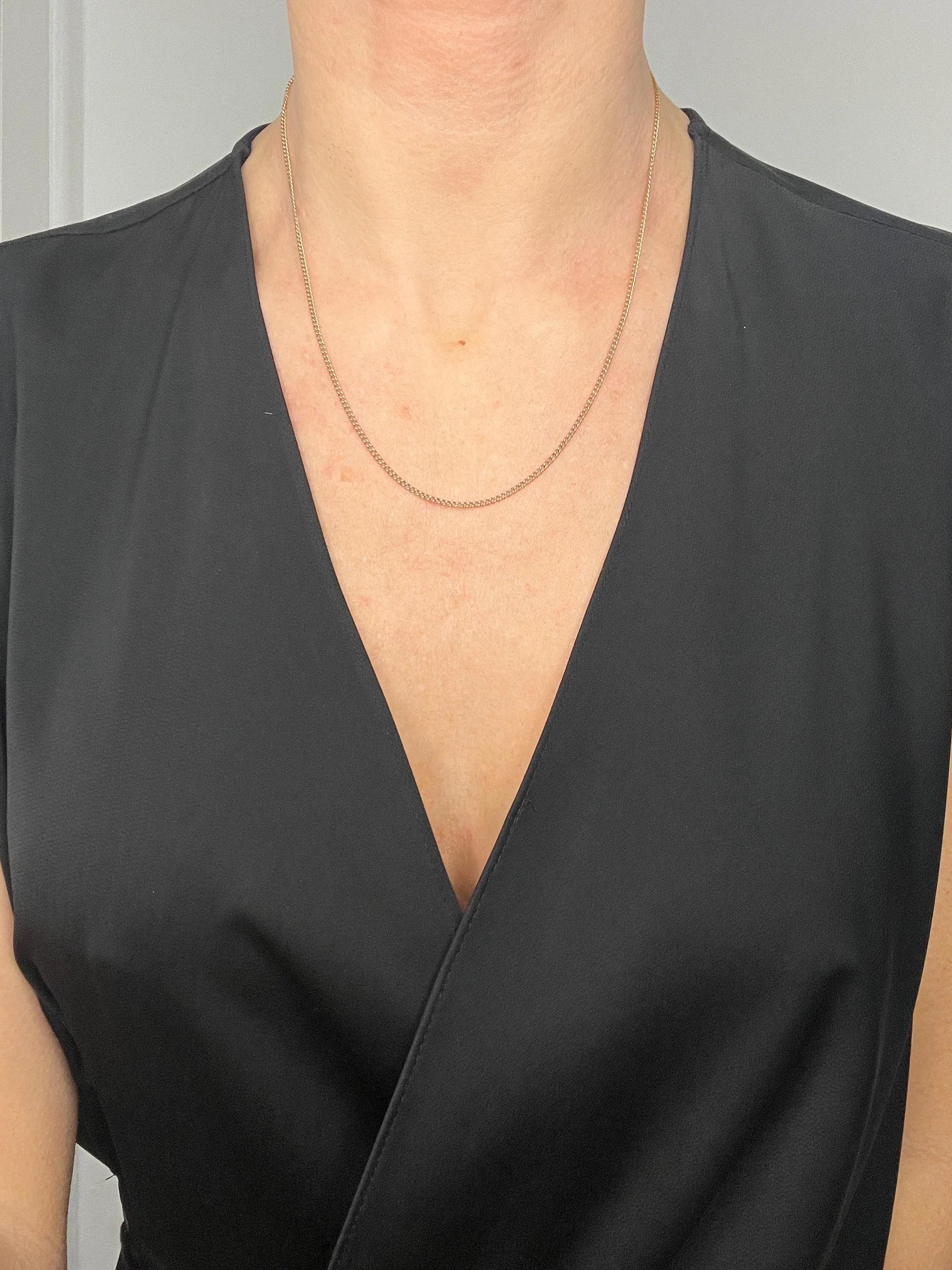 Antique Fine Curb Chain

9ct Rose Gold Stamped

Circa 1880

This stunning Victorian-era curb link chain is crafted from 9ct rose gold, which has been stamped for authenticity. The antique fine curb chain is beautifully designed, featuring intricate