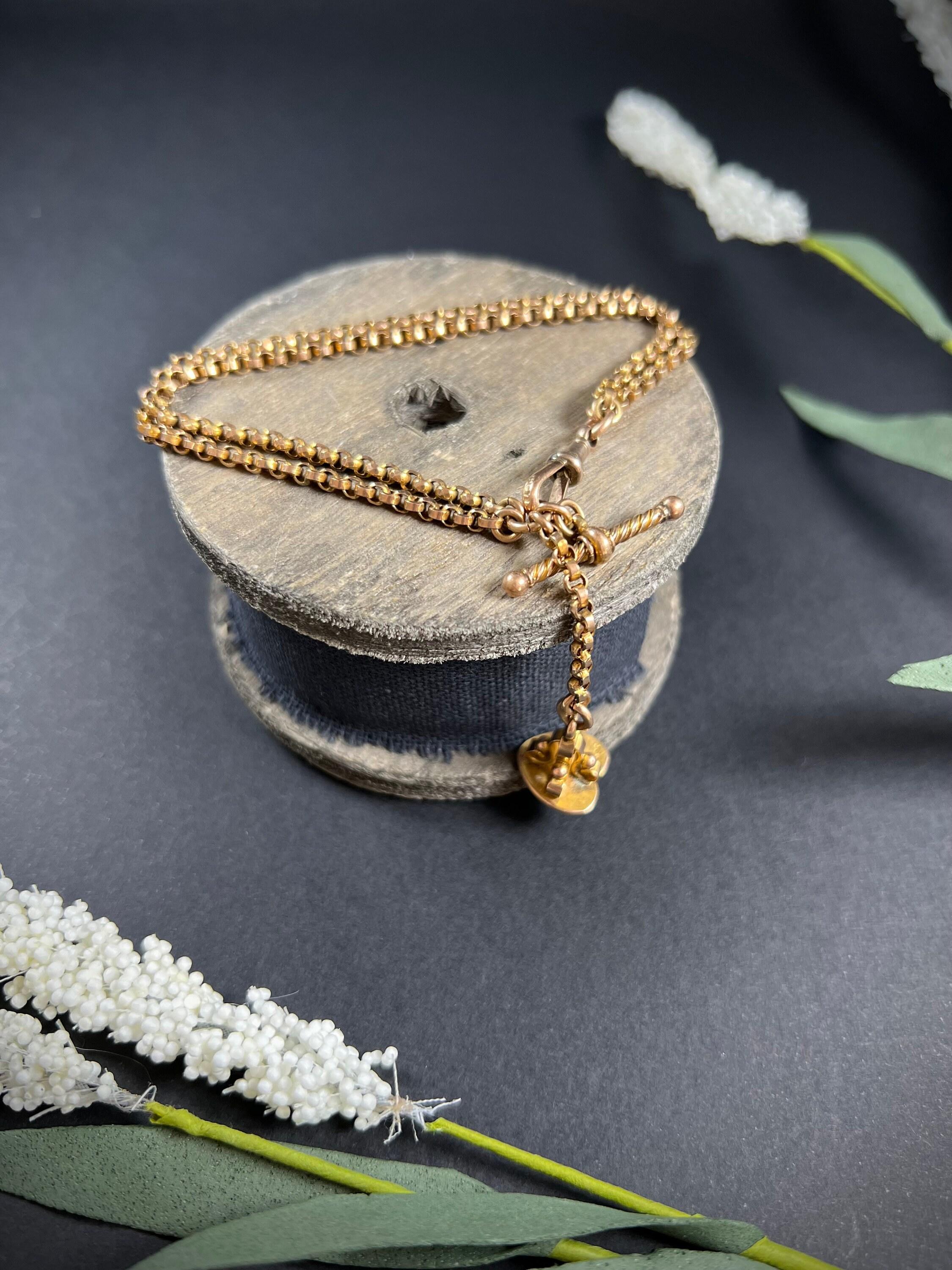 Women's or Men's Antique 9ct Rose Gold Victorian Albertina Bracelet For Sale