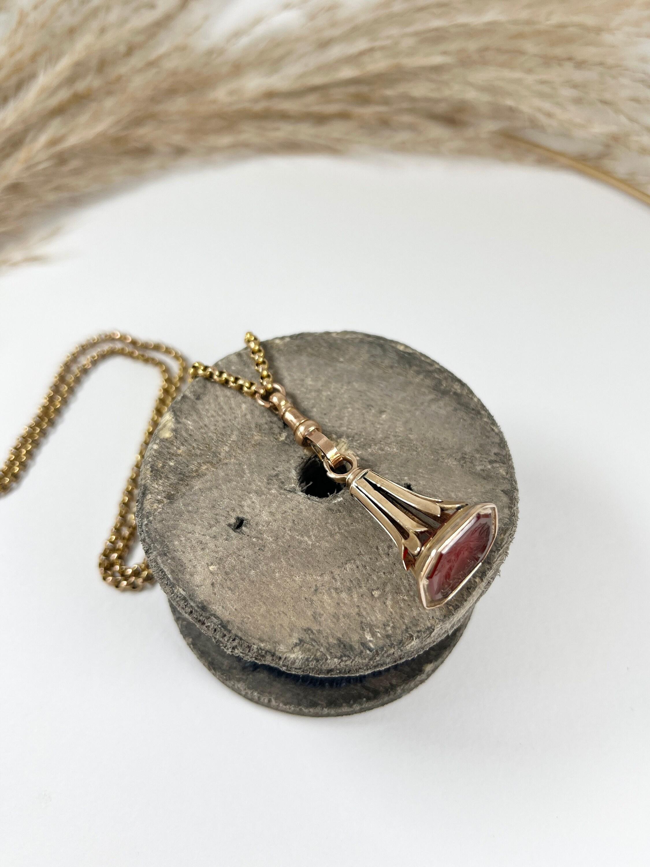 Antico porta sigillo in oro rosa 9ct, corniola vittoriana in vendita 4