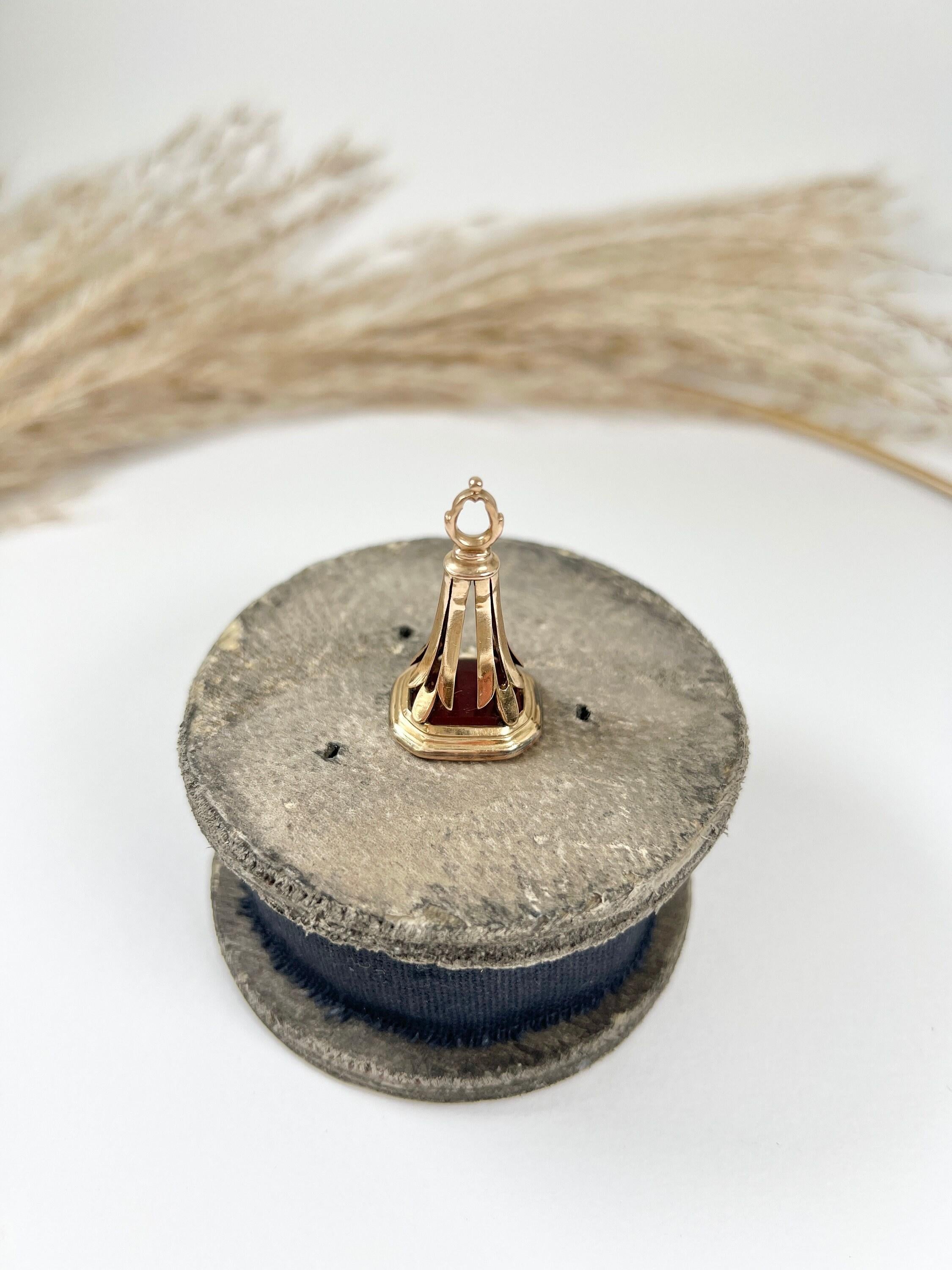 Vittoriano Antico porta sigillo in oro rosa 9ct, corniola vittoriana in vendita