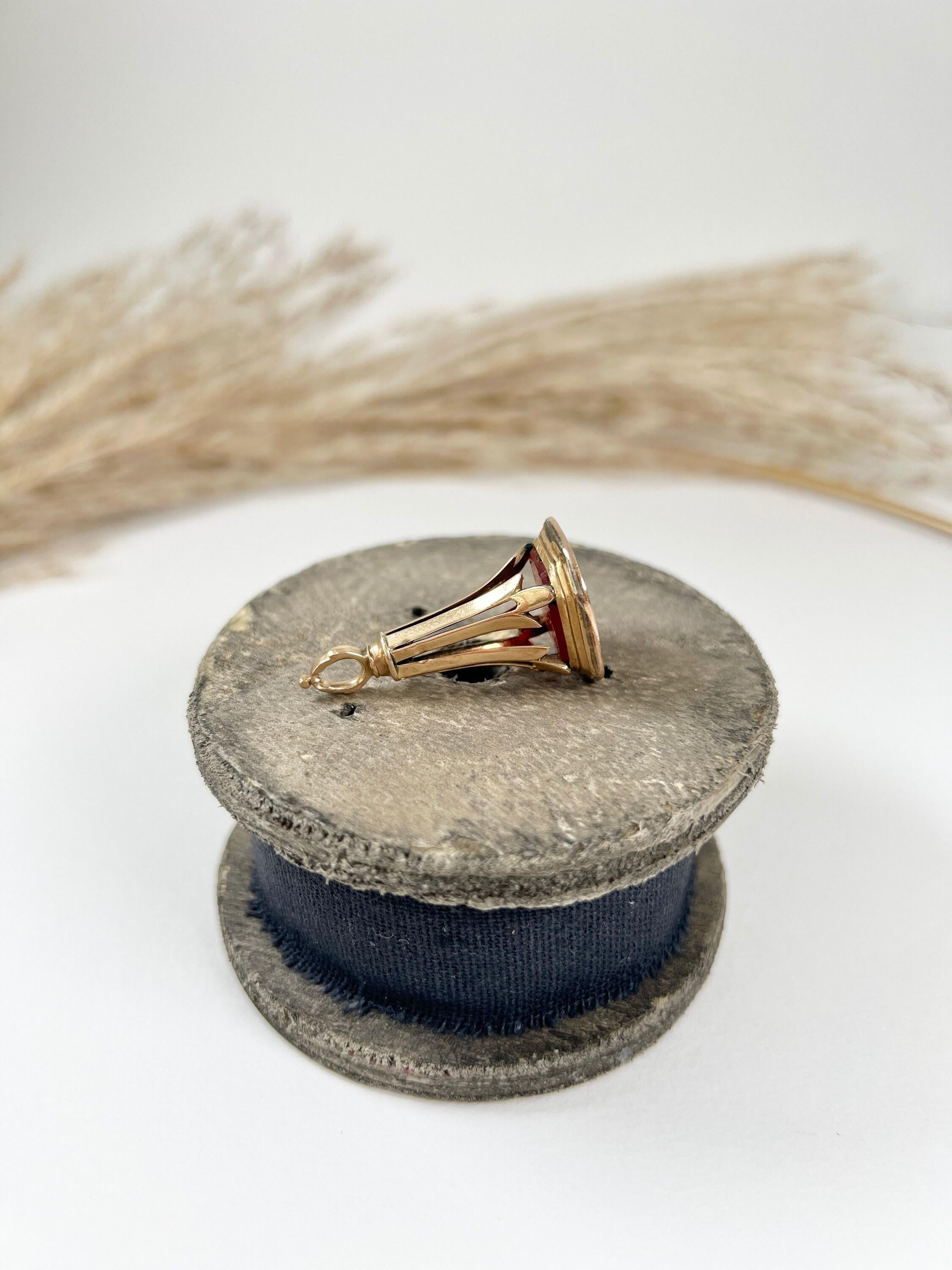 Antico porta sigillo in oro rosa 9ct, corniola vittoriana in vendita 3