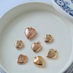 Antique 9ct Rose Gold Victorian Heart Locket Necklace