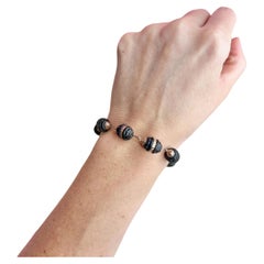 Antique 9ct Rose Gold Victorian Pique Bracelet