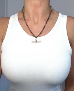 Antique 9ct Rose Gold, Victorian Rolo Link Albert Chain Necklace