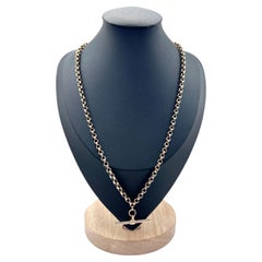 Antique 9ct Rose Gold, Victorian Rolo Link Albert Chain Necklace
