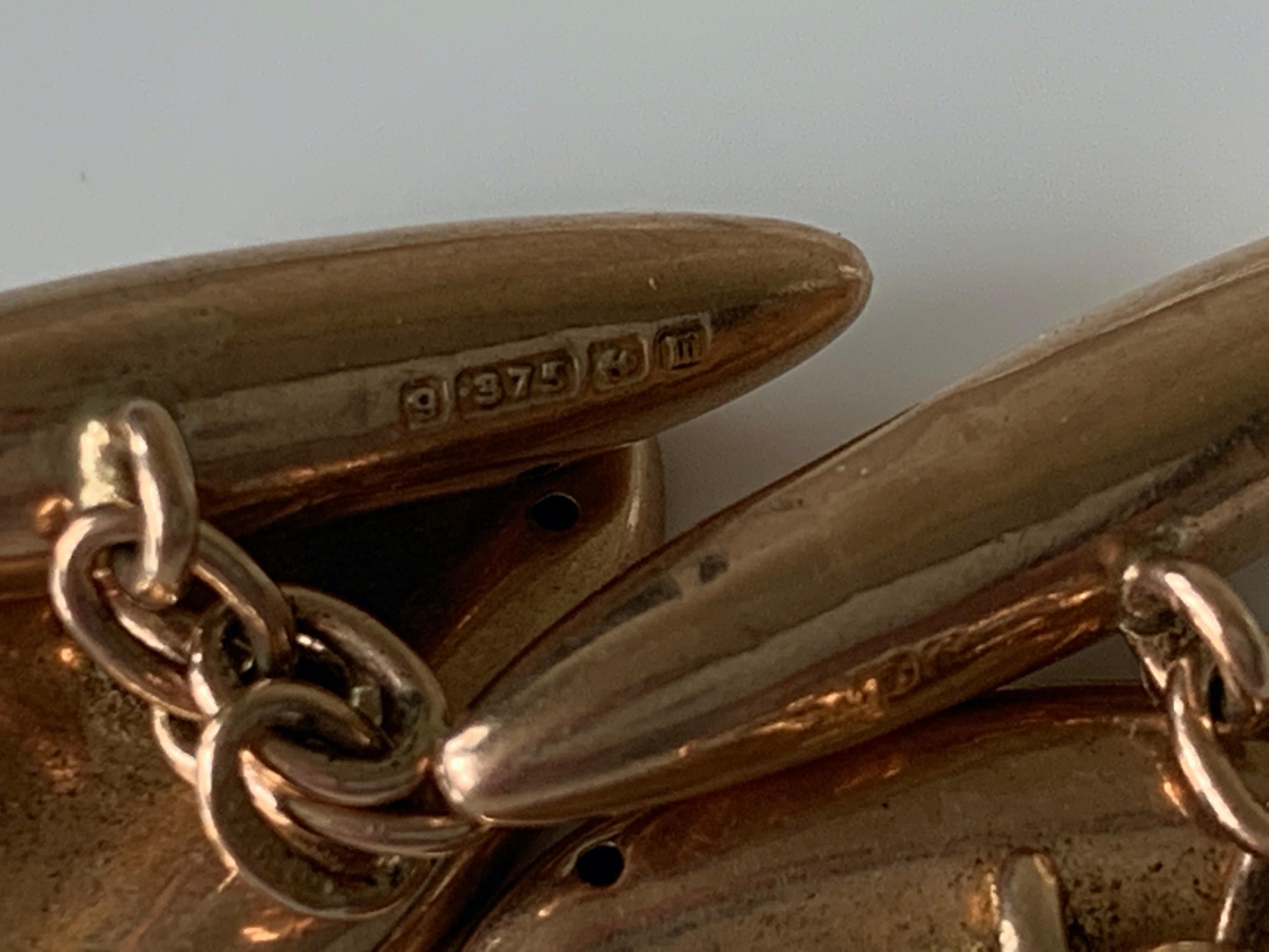 vintage 9ct gold cufflinks