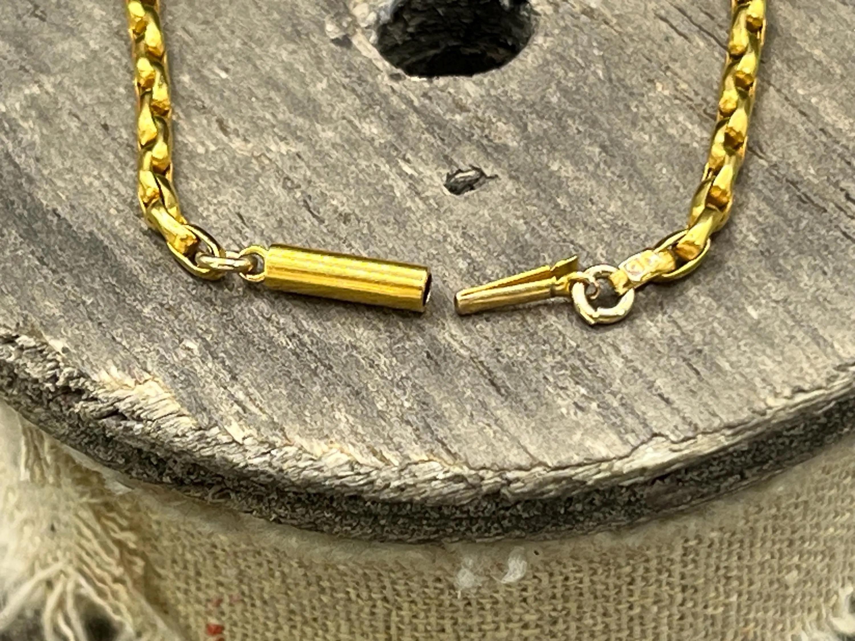 Antiguo oro amarillo de 9 ct , 16 pulgadas Edwardian Faceted Oval Belcher Link Chain en venta 4