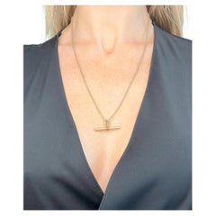 Antique 9ct Yellow Gold, 1920s 22 Inch Trace Link Albert Chain with T Bar