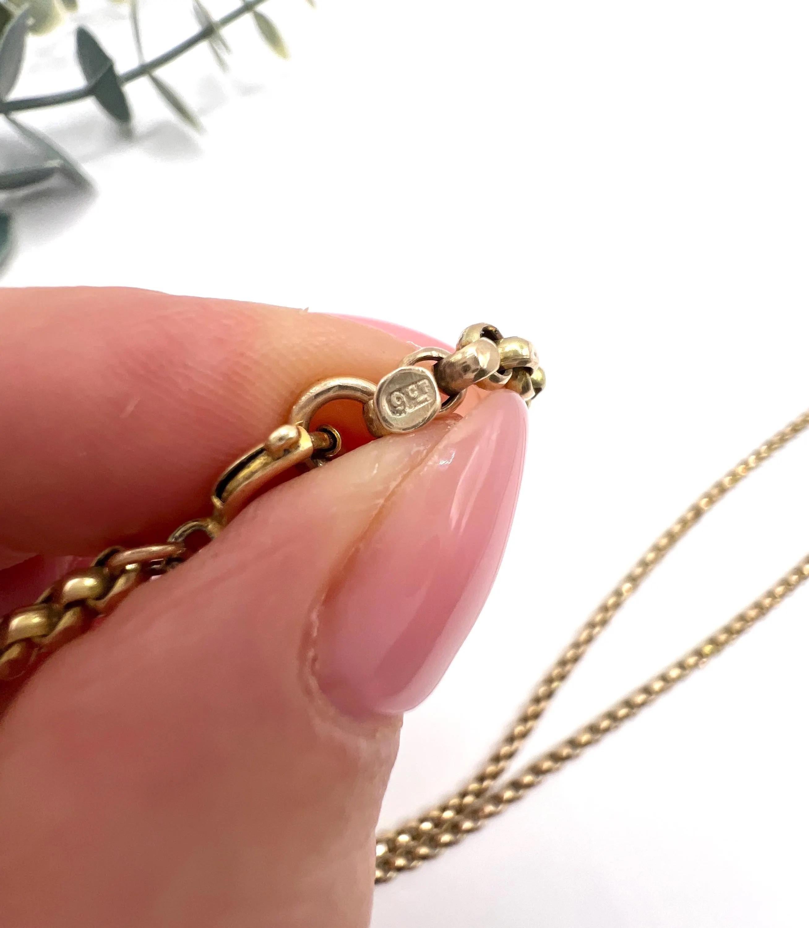 Chaîne Belcher ancienne en or jaune 9ct de 29 pouces - Collier Edwardien à maillons à facettes en vente 3