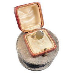 Antique 9ct Yellow Gold, Birmingham Hallmarked, 1950s Octagonal Signet Ring