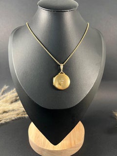 Antique 9ct Yellow Gold Birmingham Stamped, Edwardian Pearl Flower, Round Locket