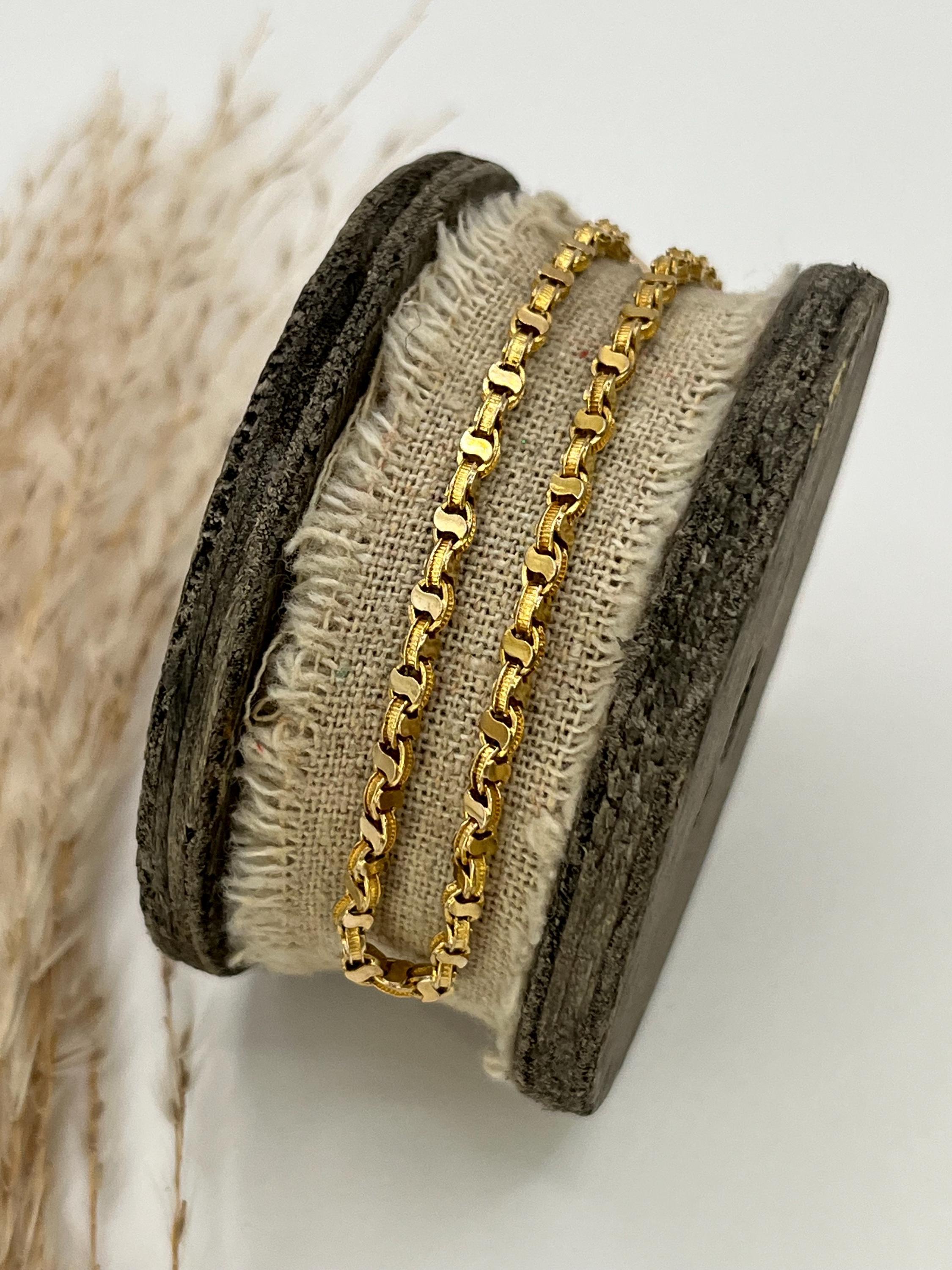 Bracelet ancien en or jaune 9ct, Edwardian Fancy Link Bracelet, Circa 1910 en vente 5