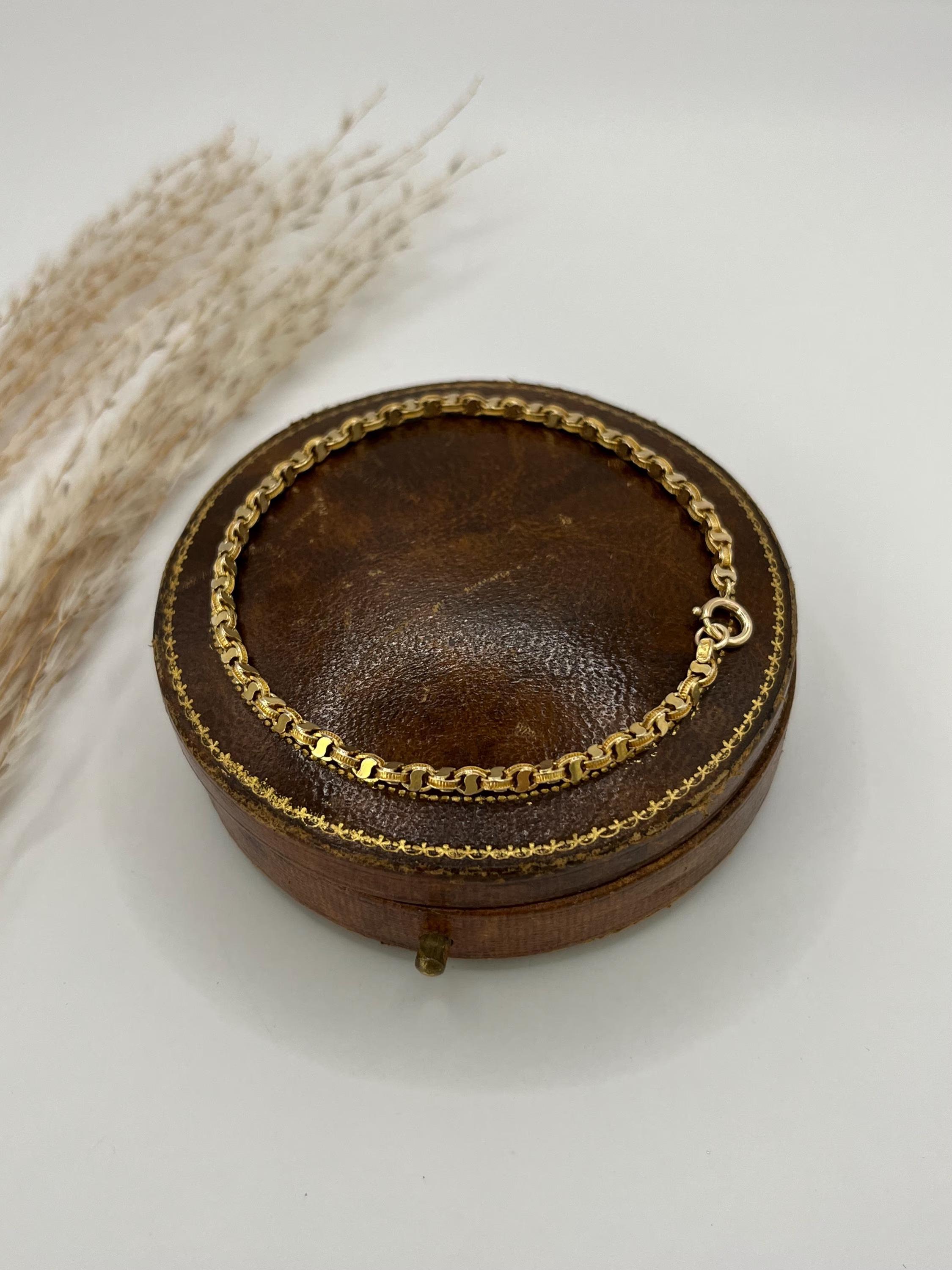 Bracelet ancien en or jaune 9ct, Edwardian Fancy Link Bracelet, Circa 1910 en vente 6