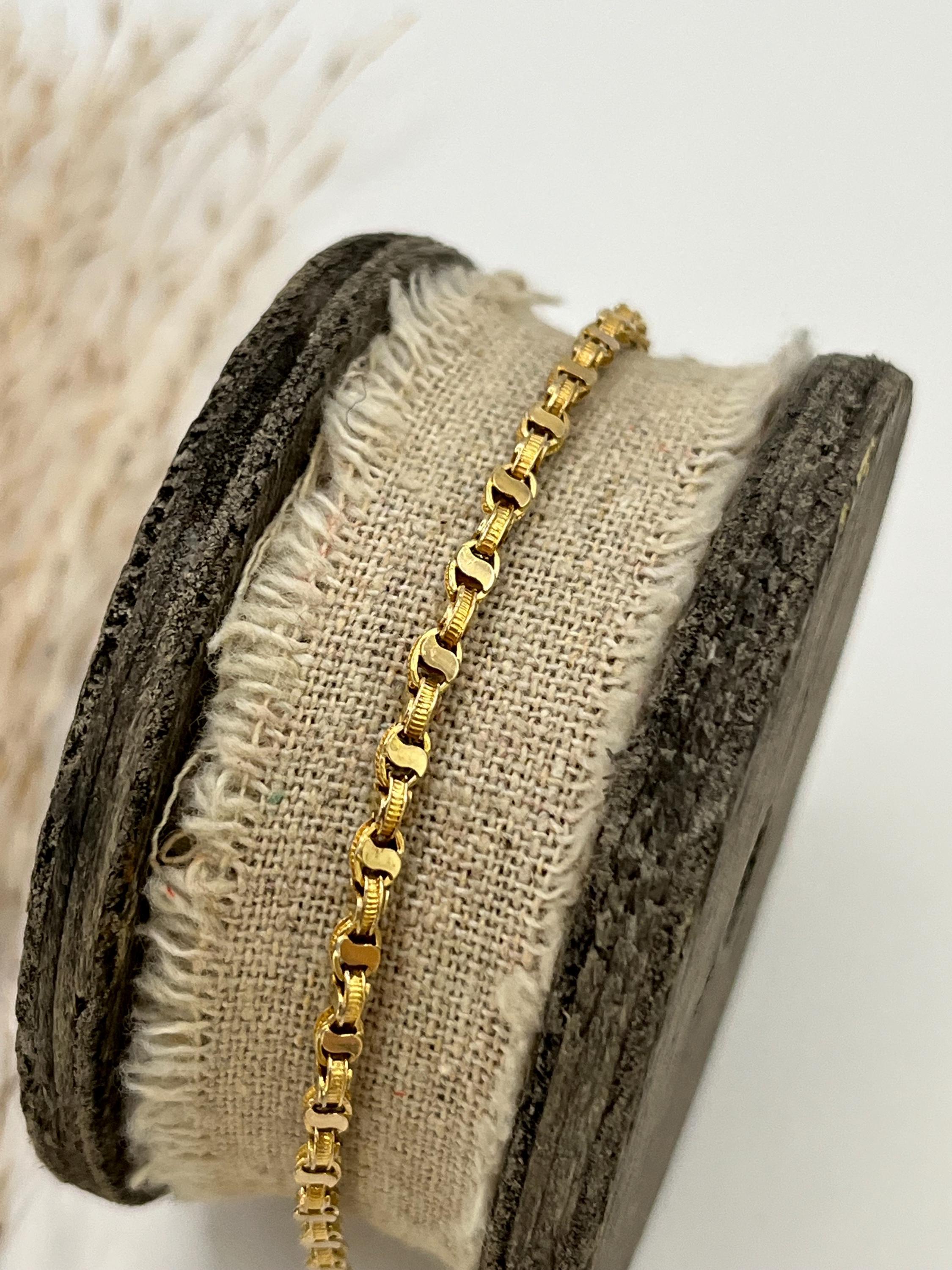 Bracelet ancien en or jaune 9ct, Edwardian Fancy Link Bracelet, Circa 1910 en vente 2