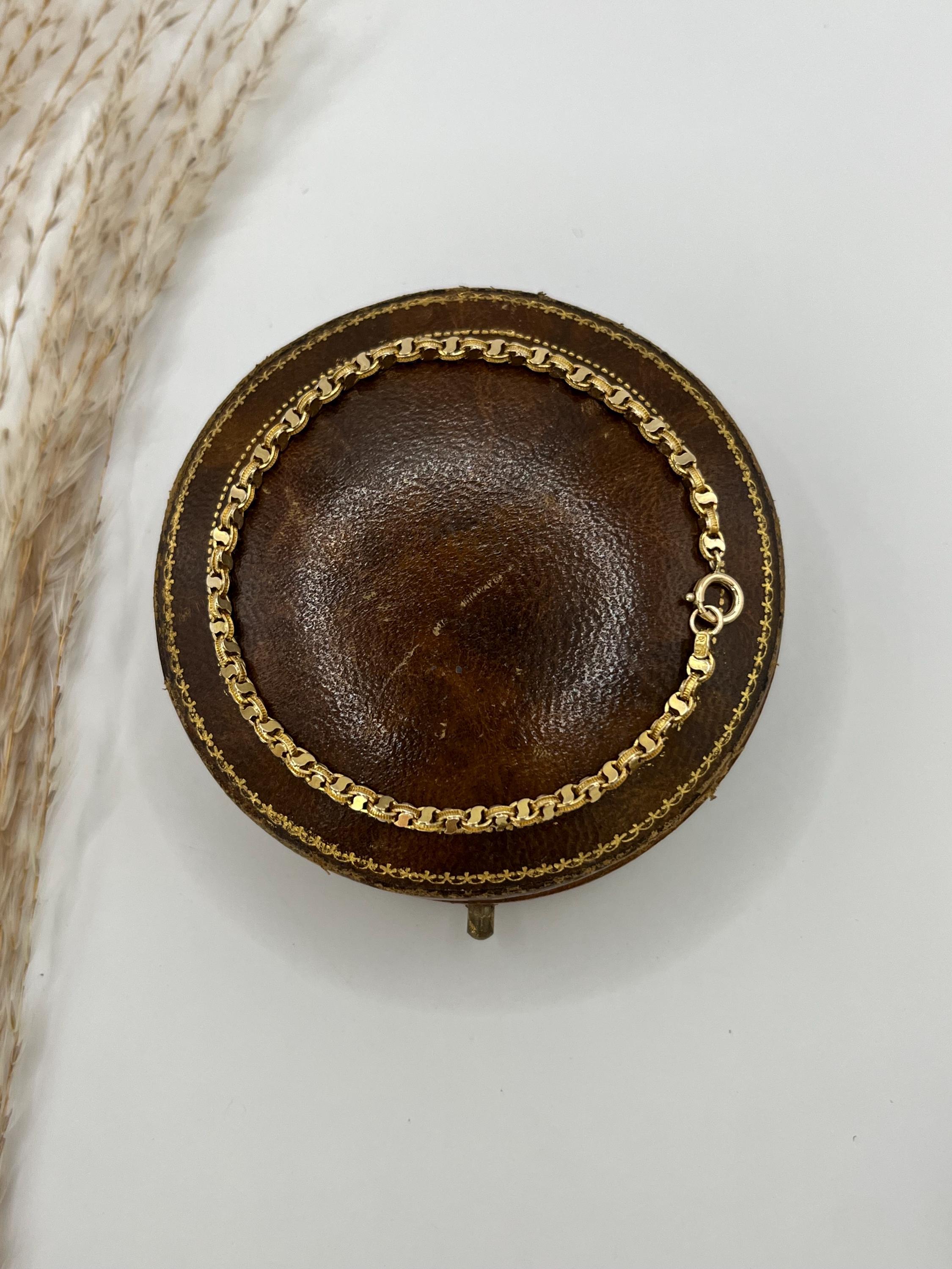 Bracelet ancien en or jaune 9ct, Edwardian Fancy Link Bracelet, Circa 1910 en vente 4