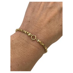 Antique 9ct Yellow Gold, Edwardian Fancy Link Bracelet, Circa 1910