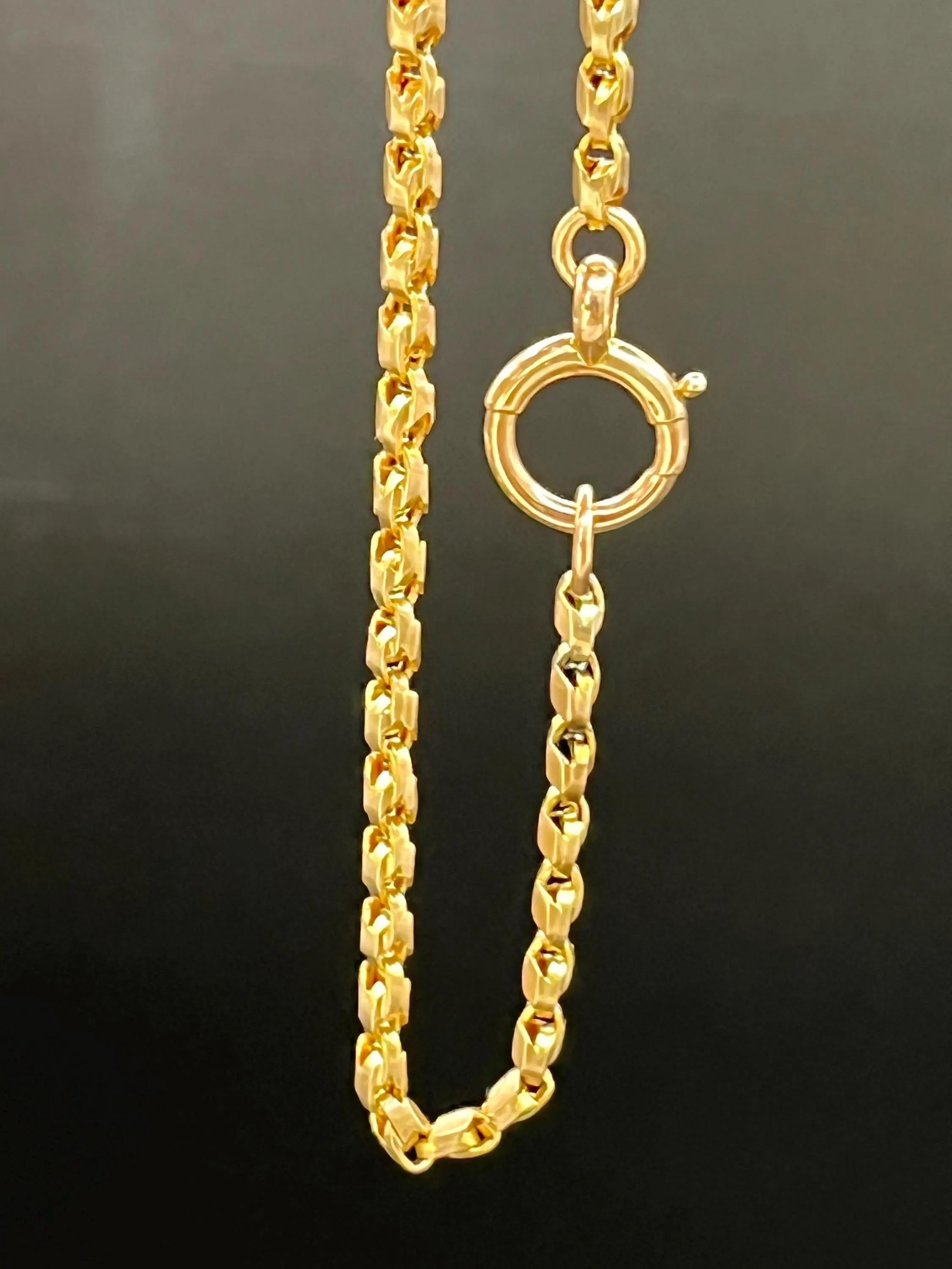 Antike 9ct Gelbgold, Edwardian Fancy Link Armband mit Bolzen Ring Clasp im Angebot 1