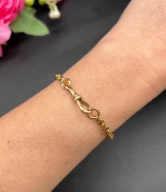 Antique 9ct Yellow Gold, Edwardian Fancy Rolo Link Bracelet