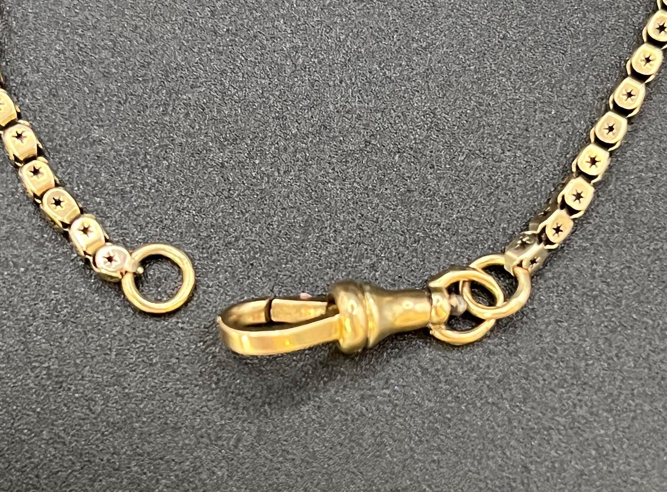 Antiguo brazalete eduardiano de eslabones cuadrados de oro amarillo de 9 ct, circa 1900 en venta 2
