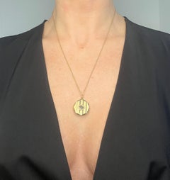 Antique 9ct Yellow Gold, Edwardian Striped Octagonal Shaped Locket