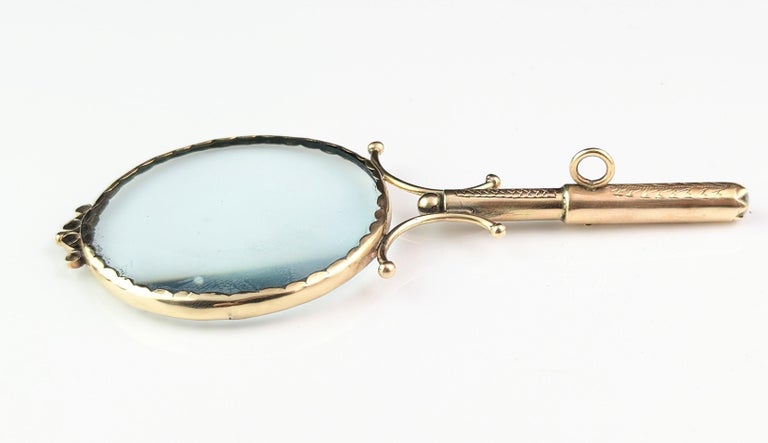 victorian magnifying glass charm