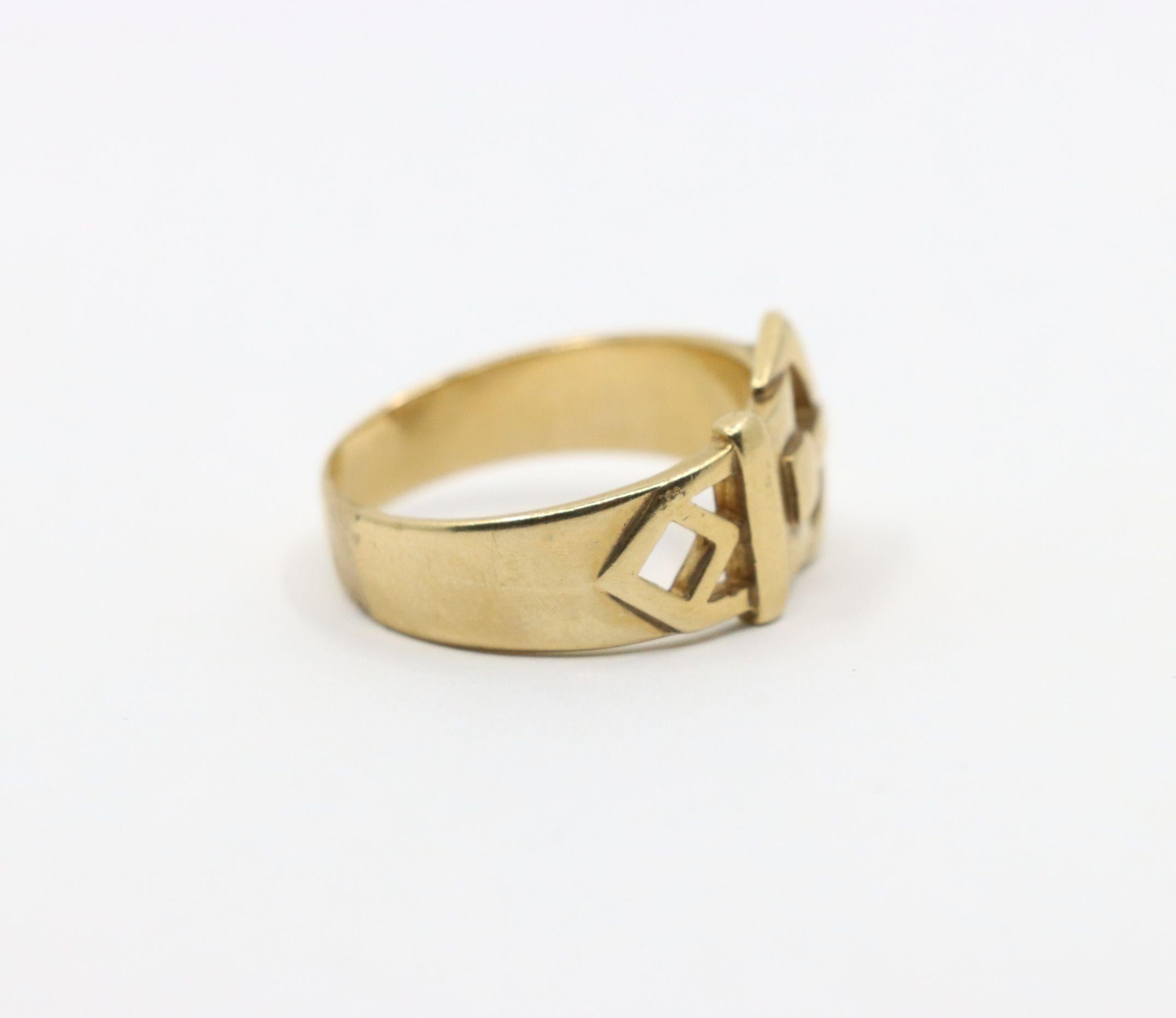 Women's Antique 9K Gold Belt Ring