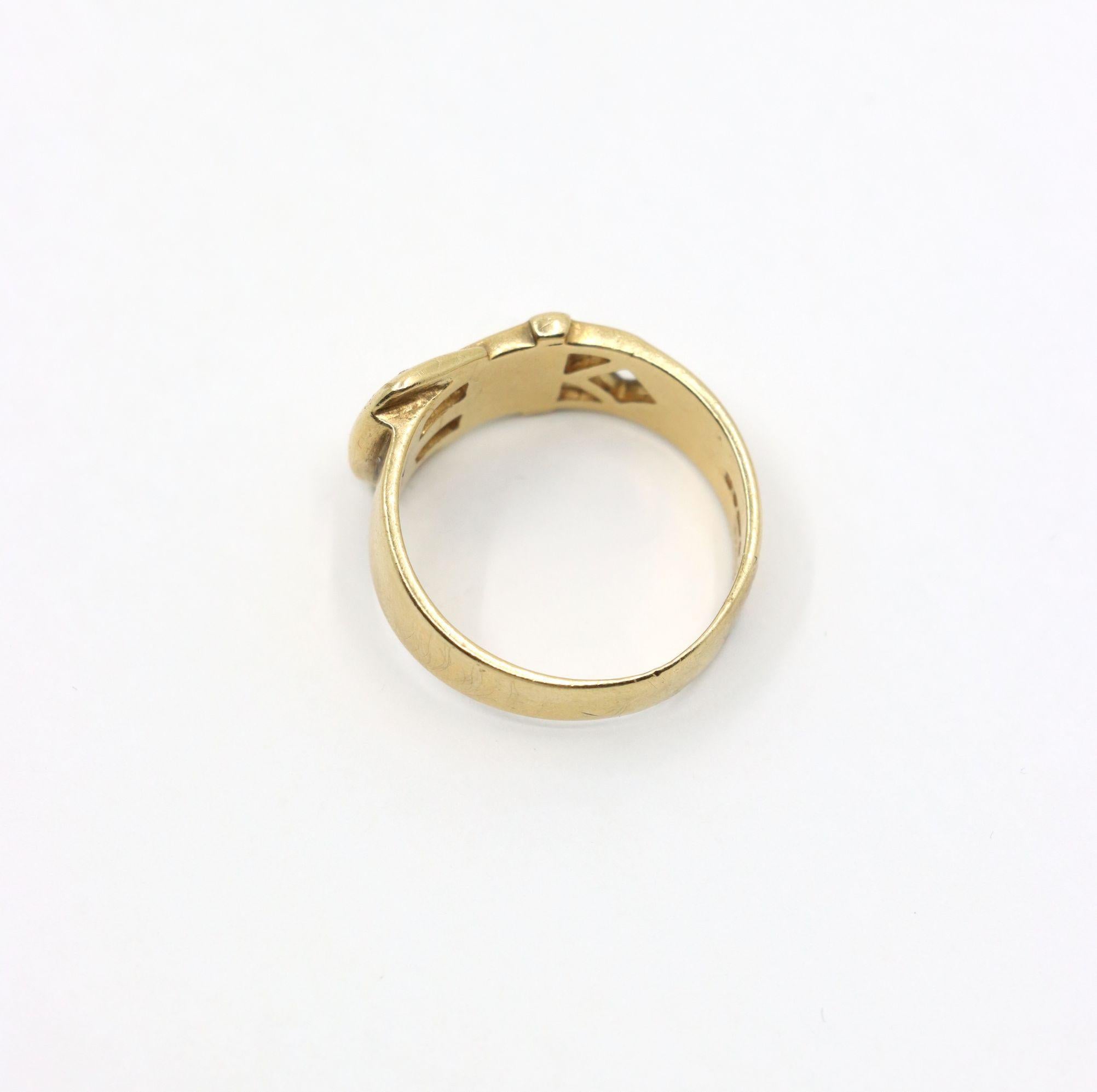 Antique 9K Gold Belt Ring 2