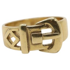 Antique 9K Gold Belt Ring