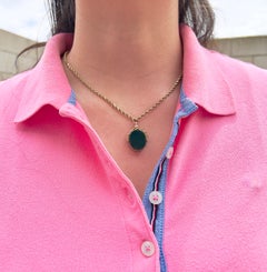 Antique 9K Gold Bloodstone Chalcedony Spinning Fob, Chester Circa 1920