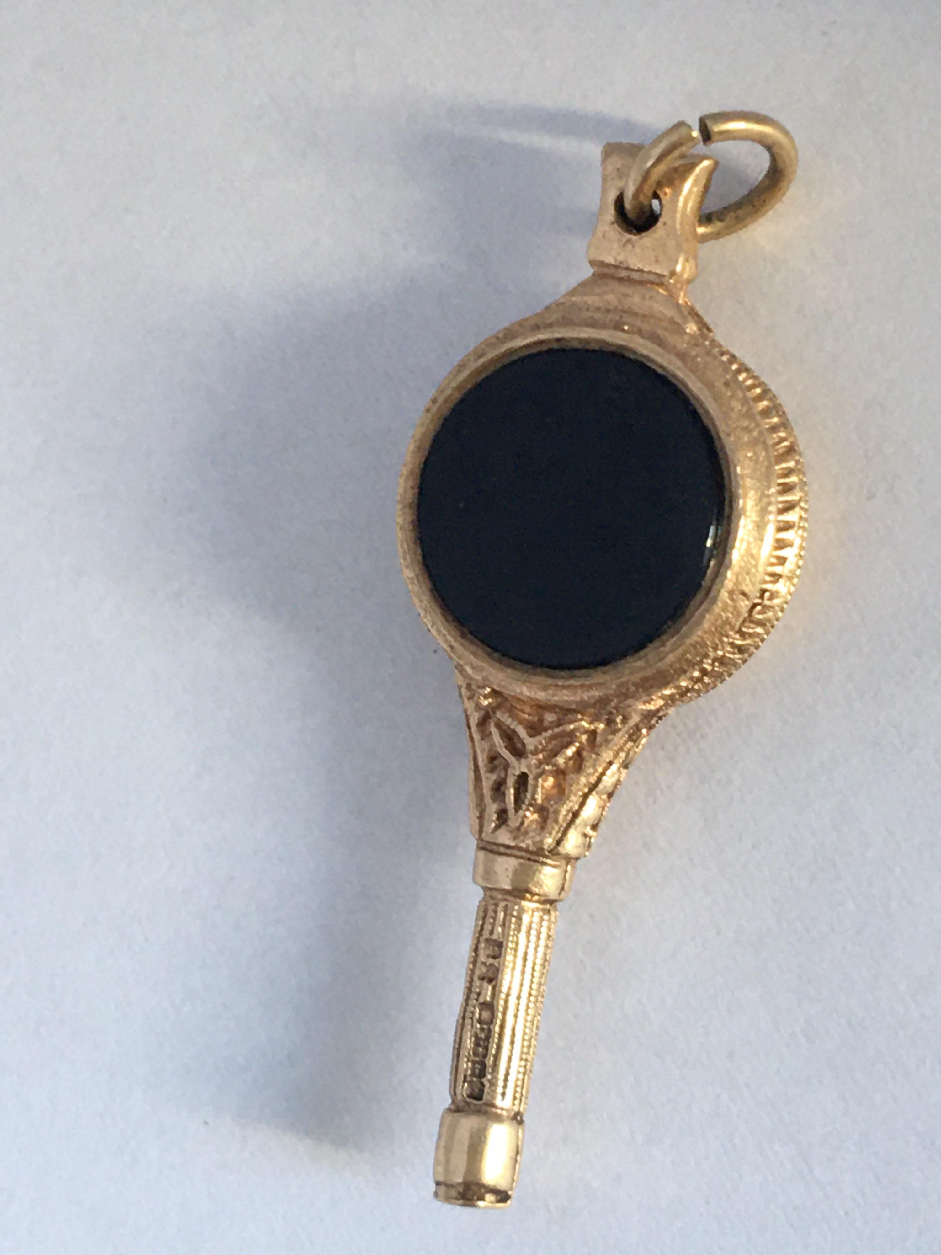Antique 9 Karat Gold Carnelian and Bloodstone Pocket watch Fob / Pendant 4