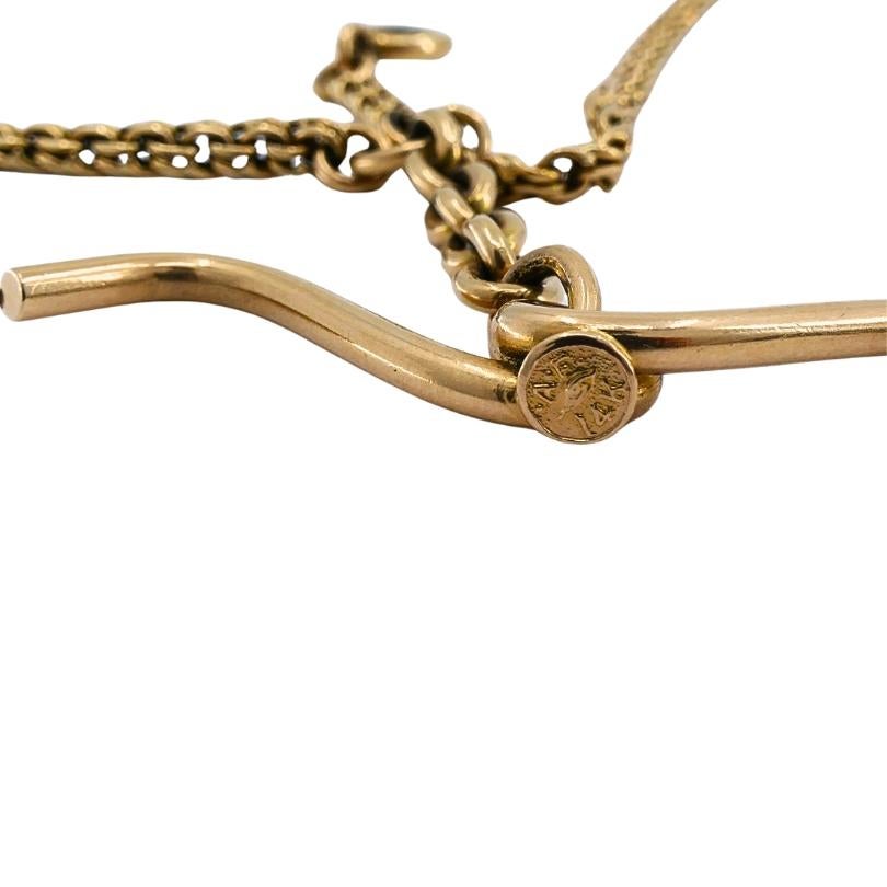 Ciondolo antico in oro 9k con corniola e pietra sanguigna  Collana a catena in oro 14k in vendita 6