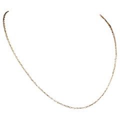 Antique 9k Gold Dainty Trace Link Chain Necklace, Edwardian