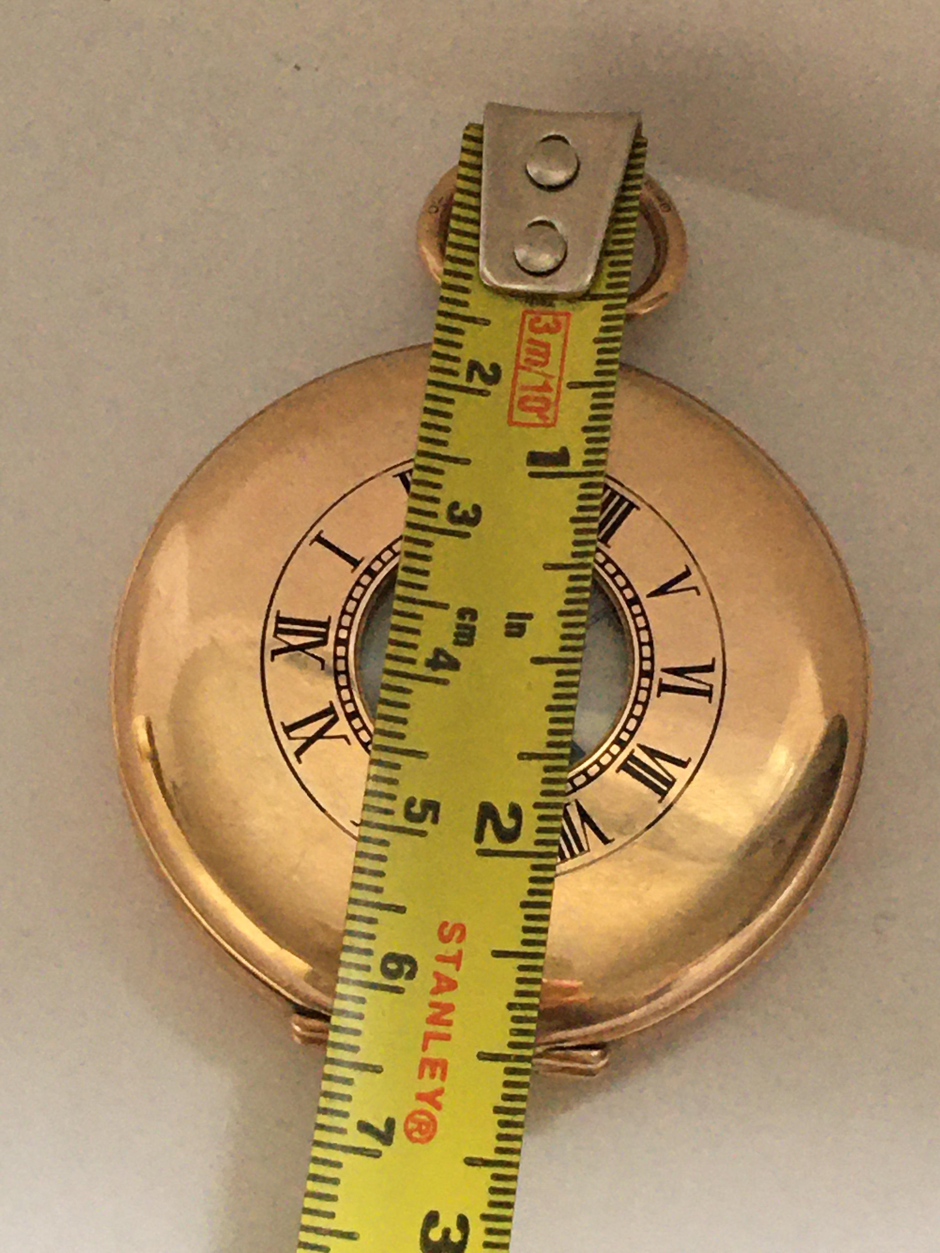 Antique 9 Karat Gold Dennison Case Half Hunter Pocket Watch For Sale 6