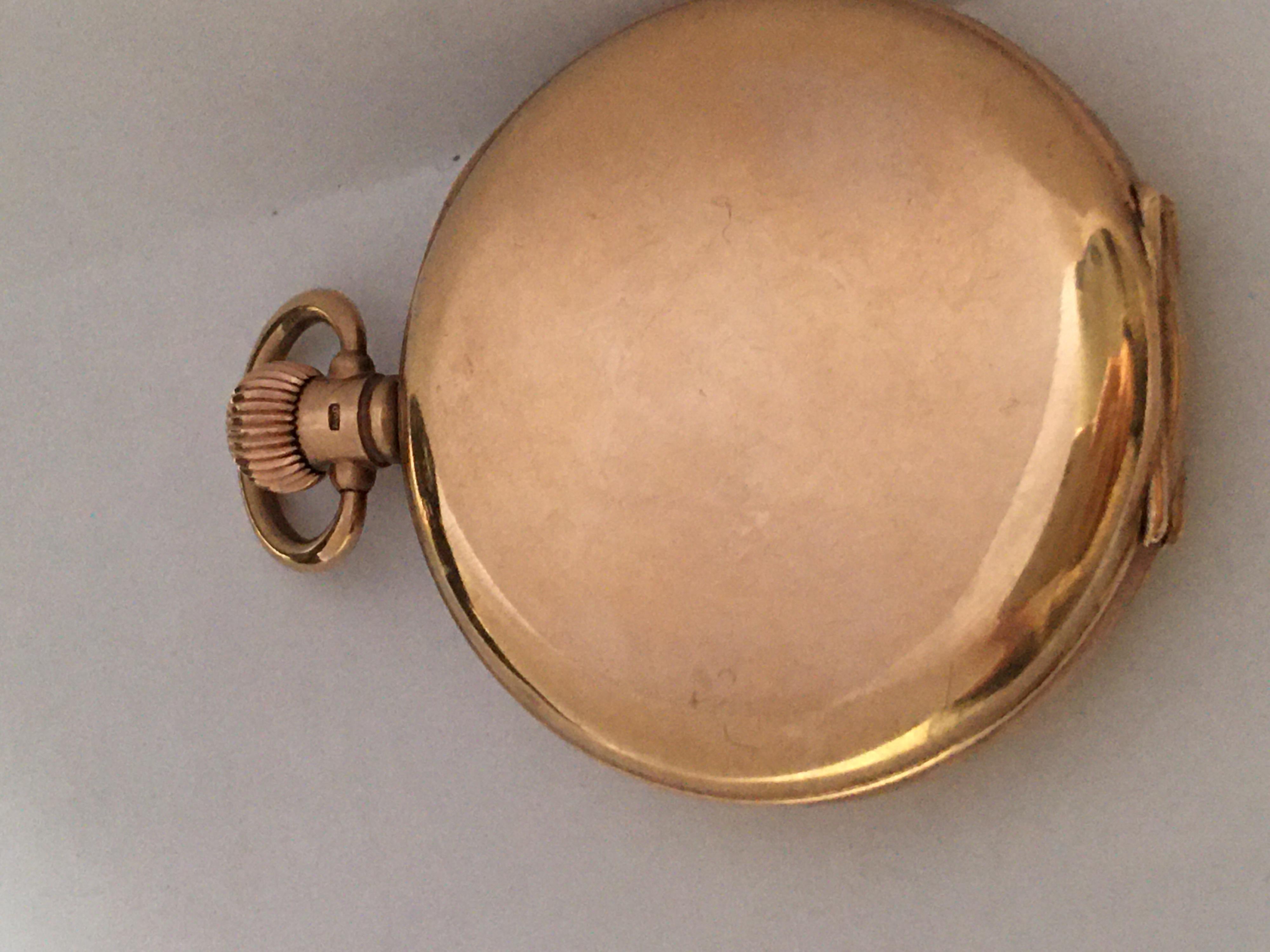 half hunter gold pocket watch