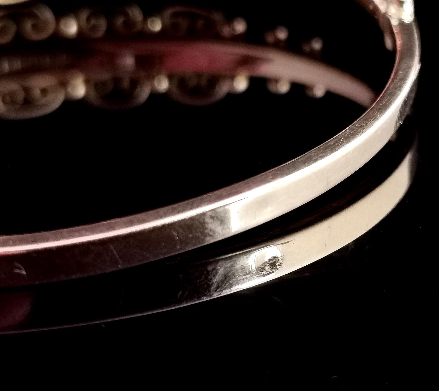 Bracelet jonc ancien gravé en or 9 carats, style édouardien en vente 6
