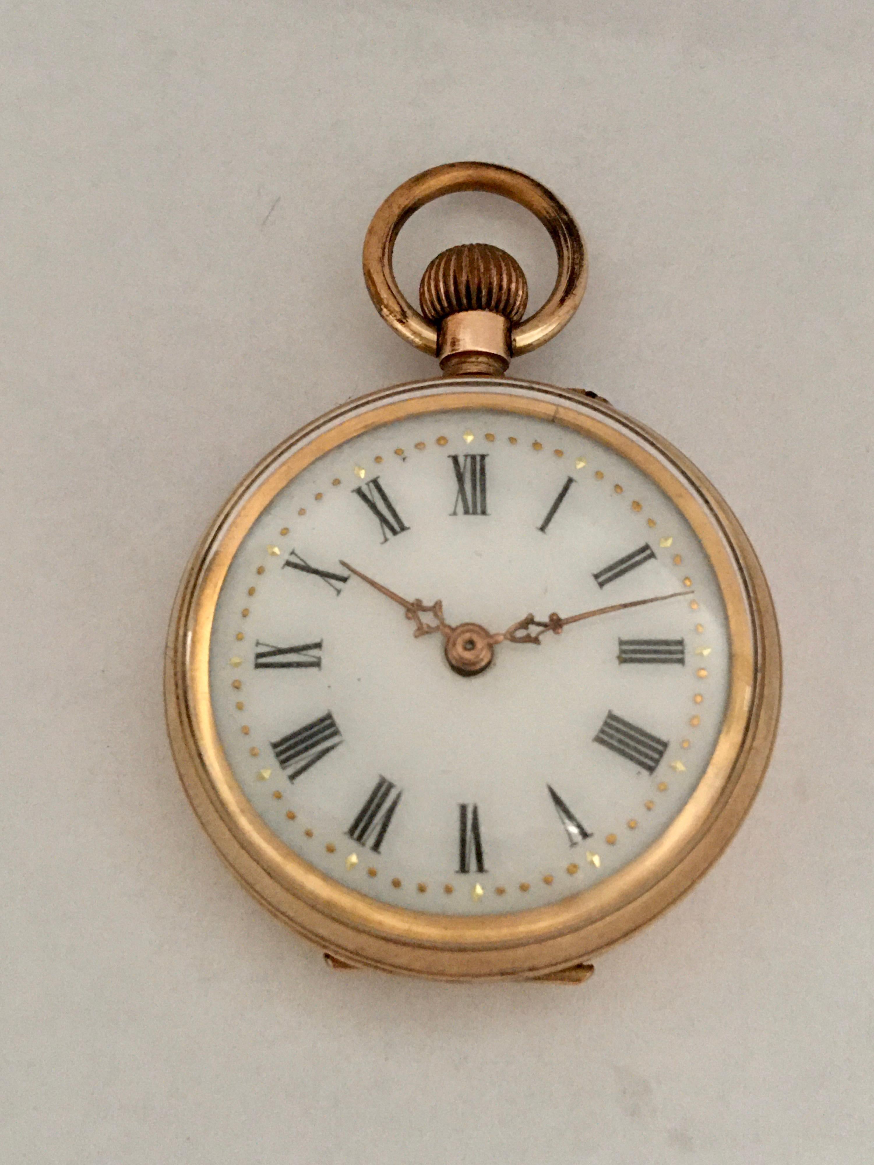 Antique 9 Karat Gold Fob Watch 4