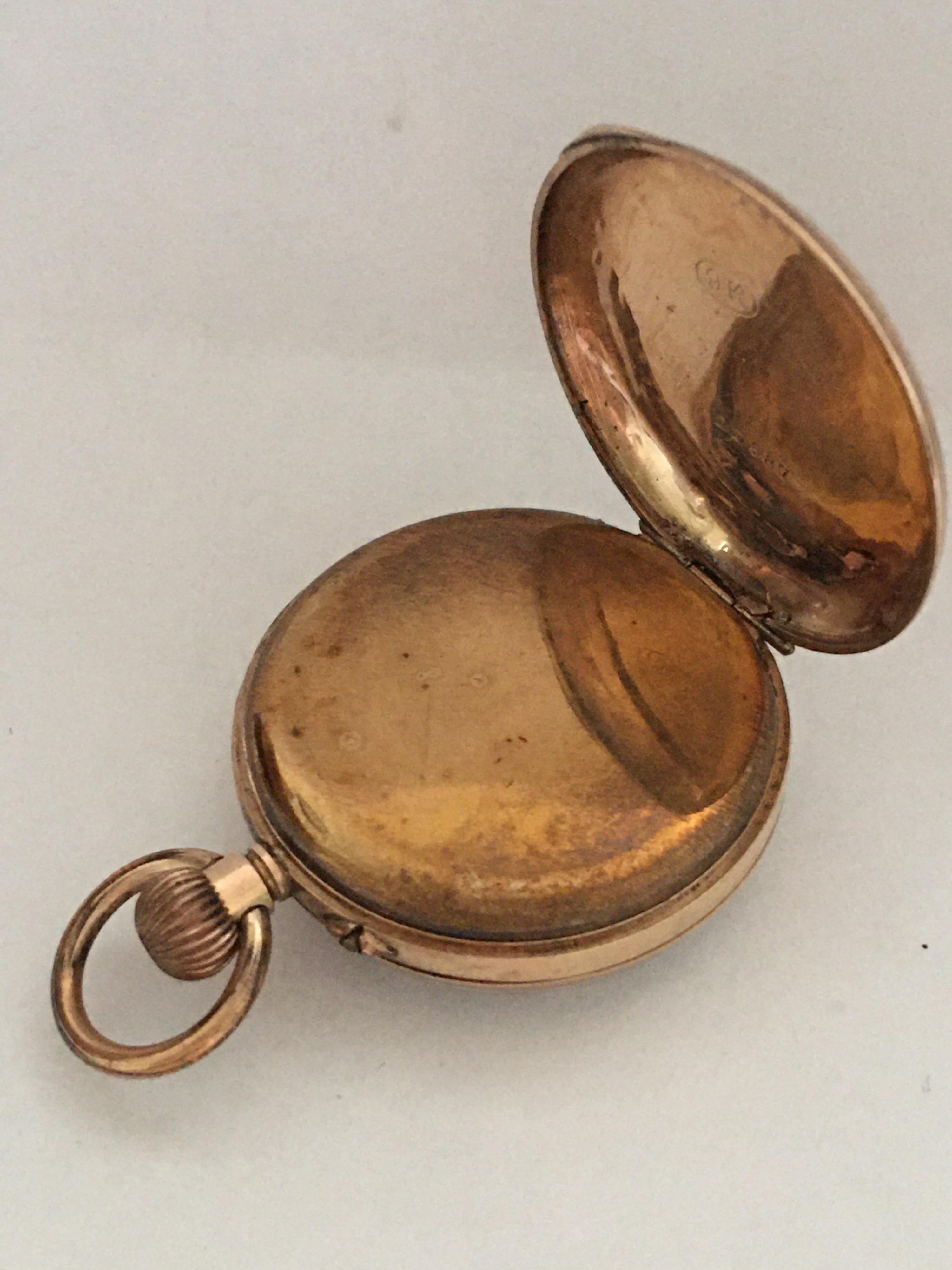Antique 9 Karat Gold Fob Watch In Good Condition In Carlisle, GB
