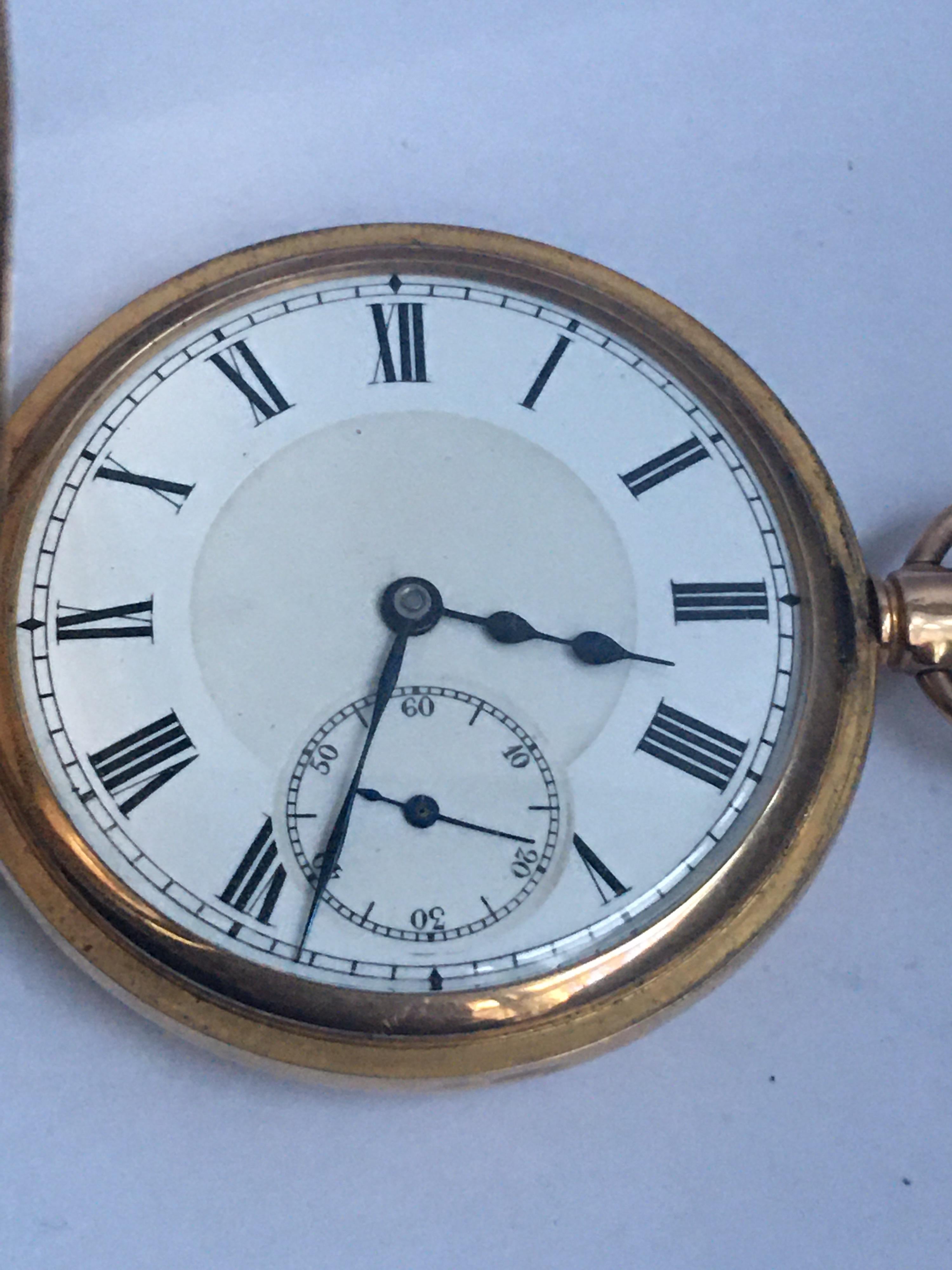 9ct gold half hunter pocket watch