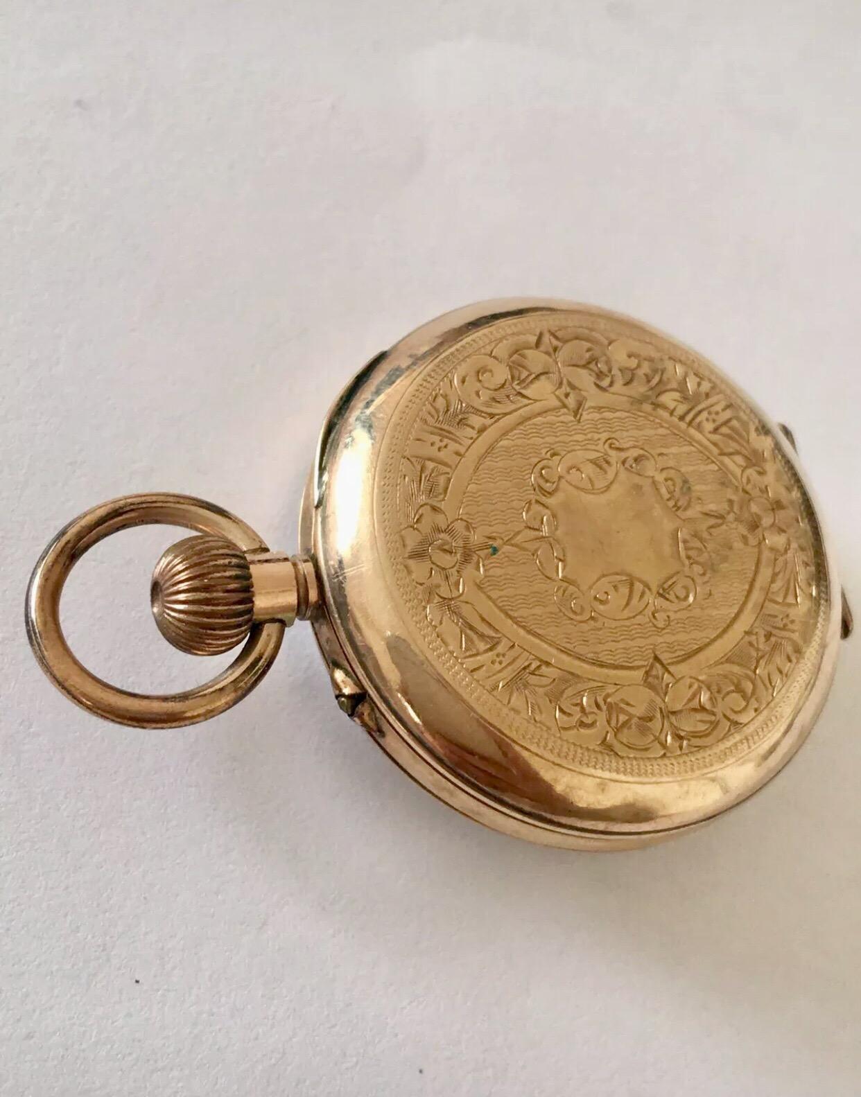 Antique 9 Karat Gold Hand Wind Fob / Pocket Watch 1