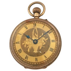 Antique 9K Gold Hand-Winding Ladies Fob / Pocket Watch