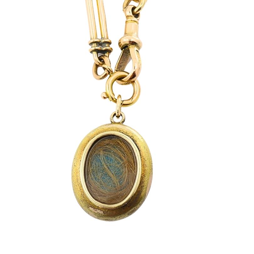 Collier ancien en or 9 carats à bascule turquoise Unisexe en vente