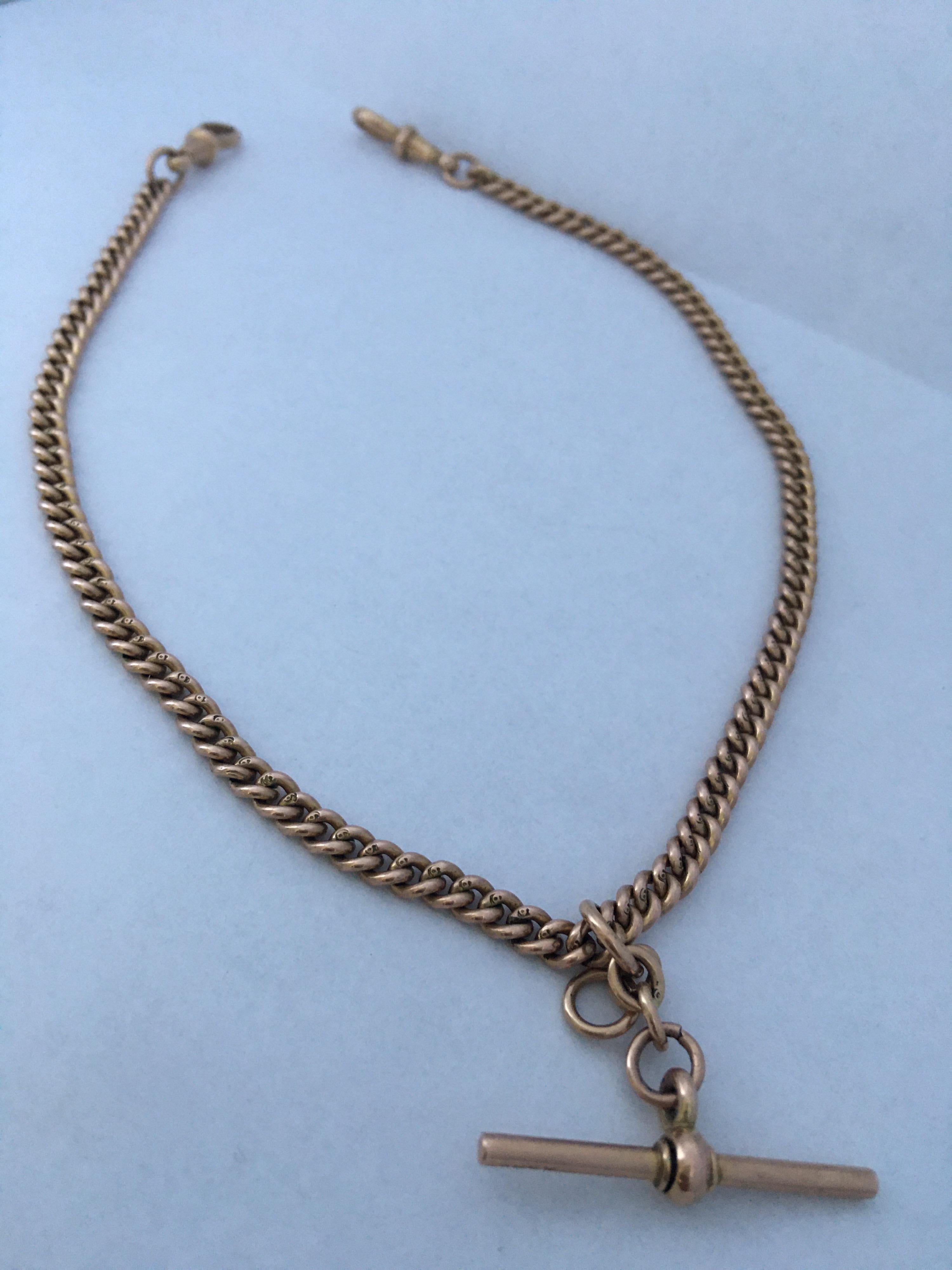 Antique 9 Karat Gold Pocket Watch Chain 4