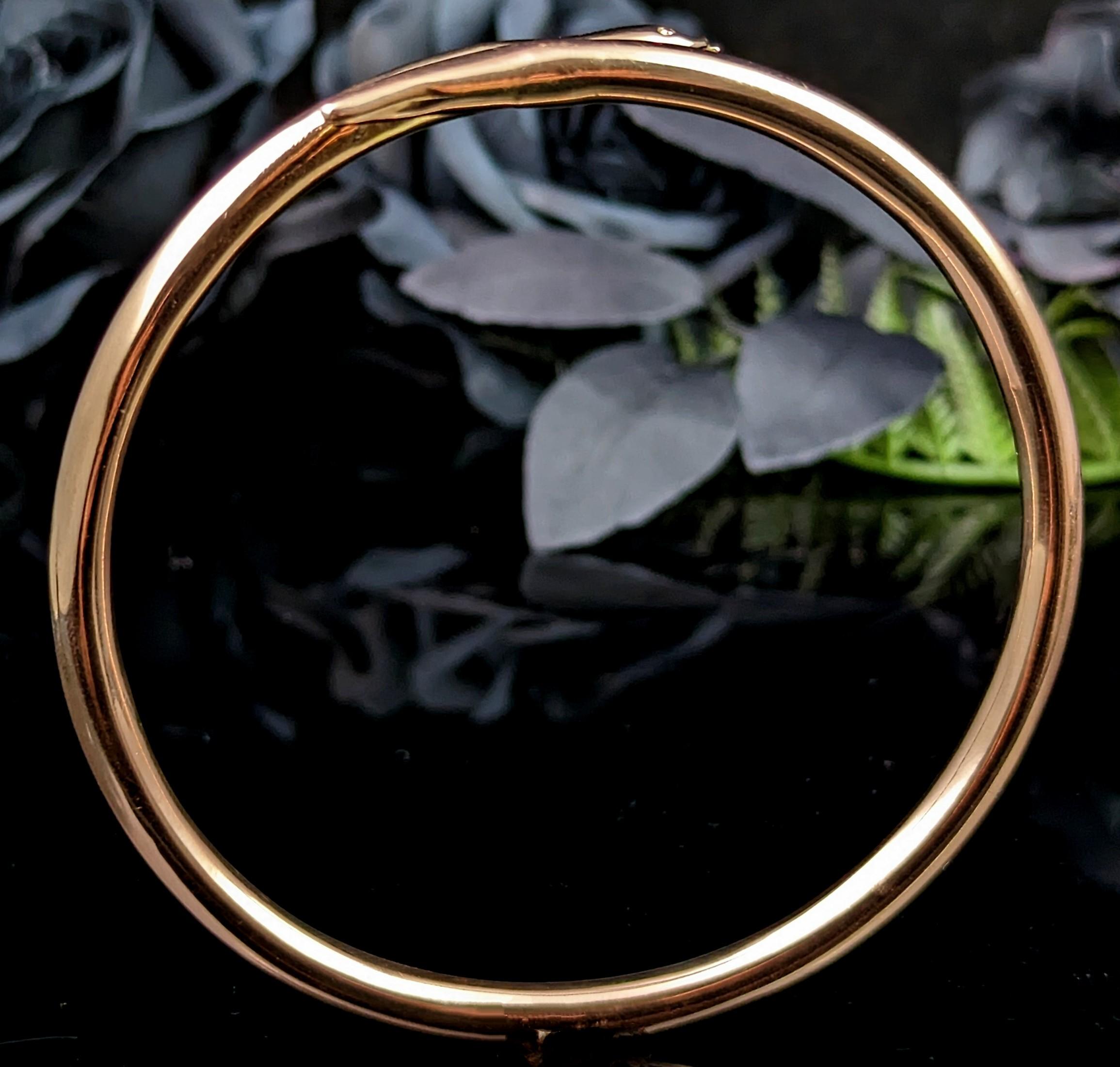 Antiker Schlangenarmreif aus 9 Karat Gold, oberes Armband, Art déco im Zustand „Gut“ in NEWARK, GB