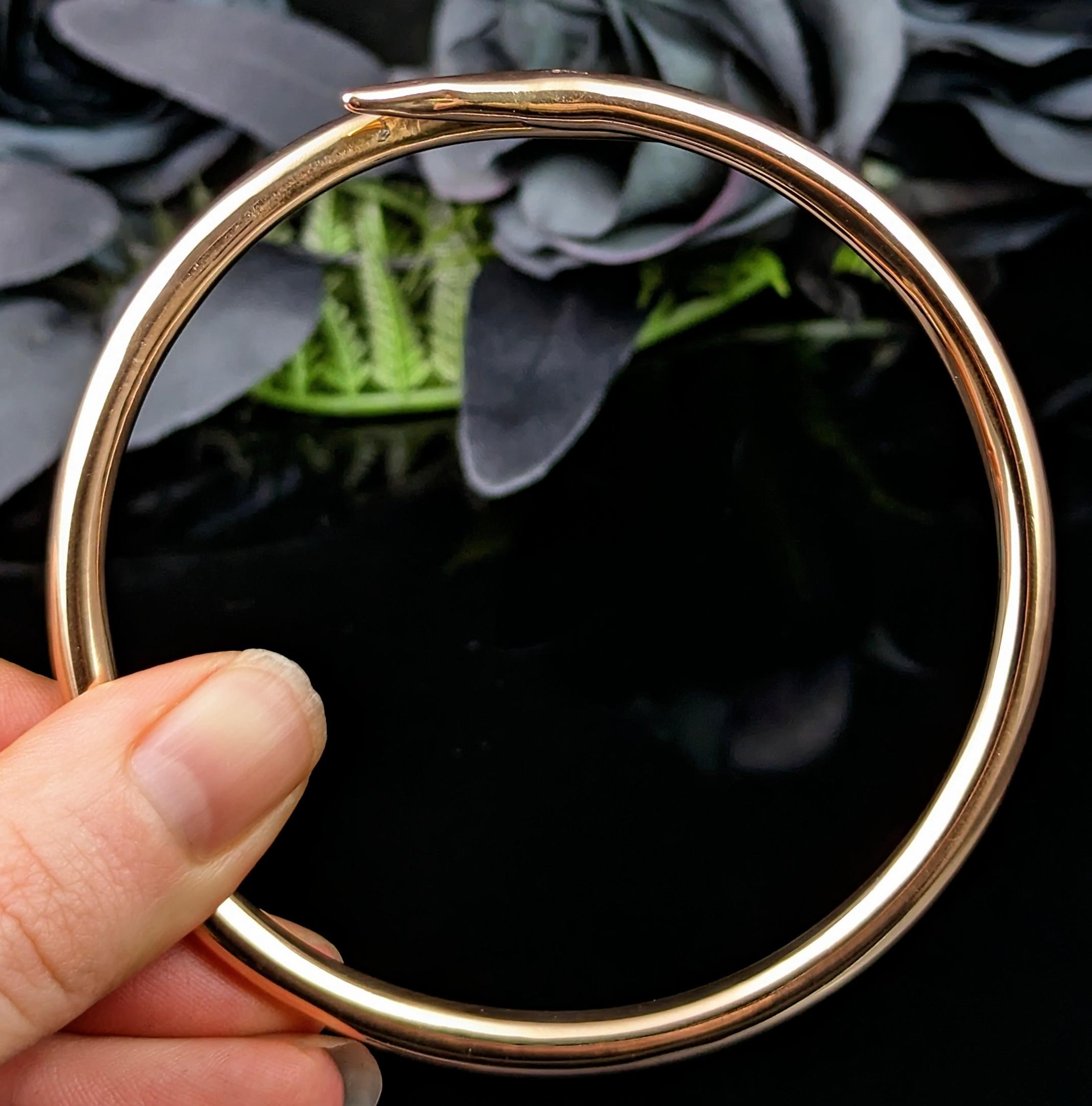 Antiker Schlangenarmreif aus 9 Karat Gold, oberes Armband, Art déco für Damen oder Herren