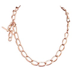 Antique 9k Rose Gold Albert chain, necklace, Watch chain 
