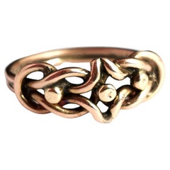 Used 9k Rose Gold Keeper Knot Ring, Victorian