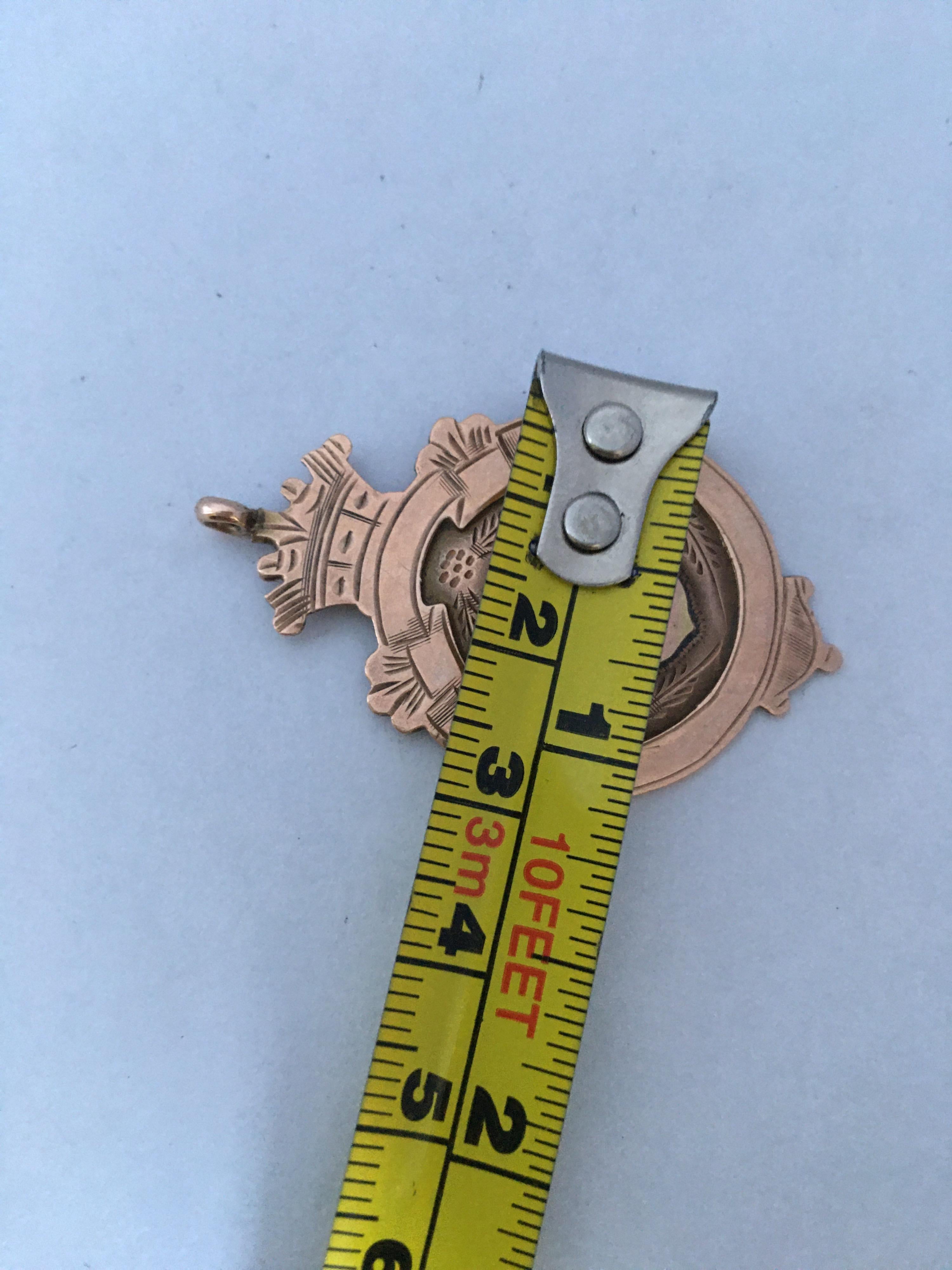 Antique 9K Rose Gold PWatch Chain Fob 