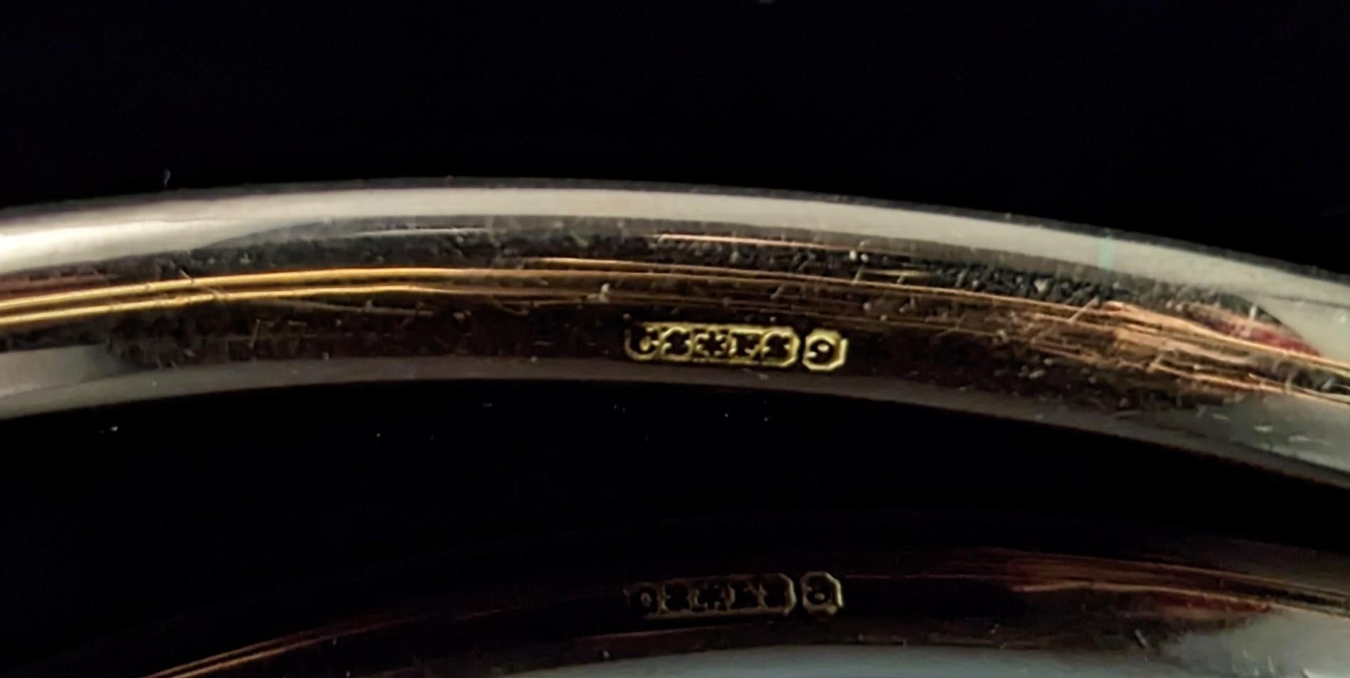 Antique 9k rose gold snake bangle, Diamond, Upper Arm  For Sale 5